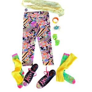 80’s Theme Costume Party Accessories and Converse Shoes